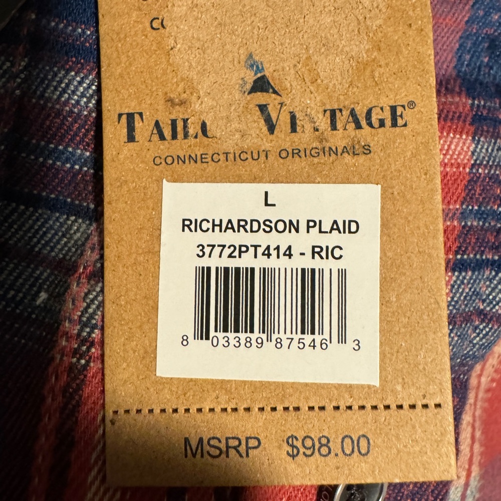 Tailor Vintage Flannel Button up